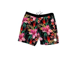 Hurley Phantom Board Shorts Trunks Surf Swim Men's Size 36 Floral Multicolor
